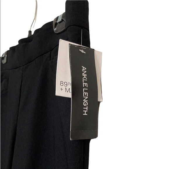 LG•NWT•89TH & MADISON•ANLKLE LENGTH / BLACK DRESS PANTS W ANKLE DETAIL• - Picture 8 of 10
